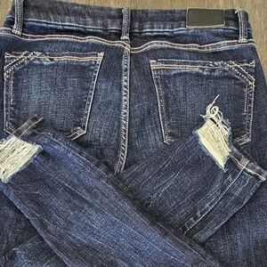 Buckle Dark Blue Distressed Skinny Jeans